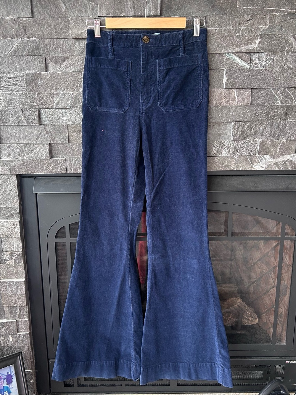 Show Me Your Mumu Navy Blue Corduroy “Berkeley Bell Bottoms”